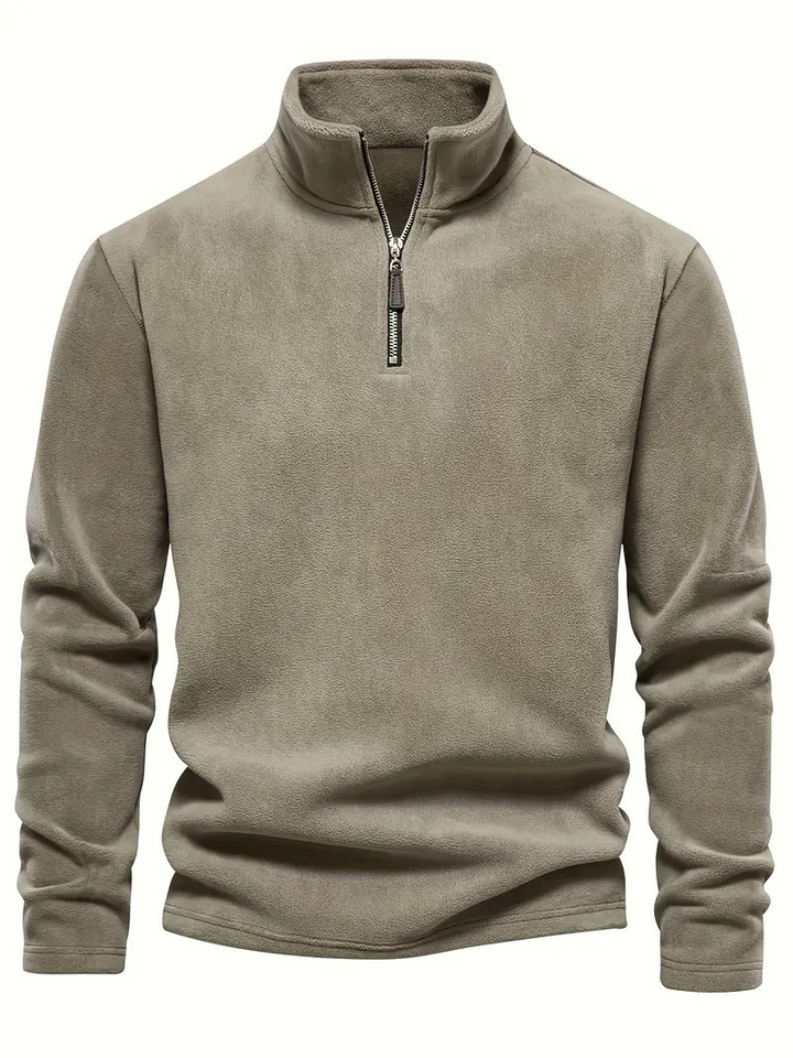 Joshua | Fleece Pullover with Quarter Zip